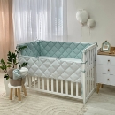 Protectie laterata patut bebe din 4 piese menta (7)